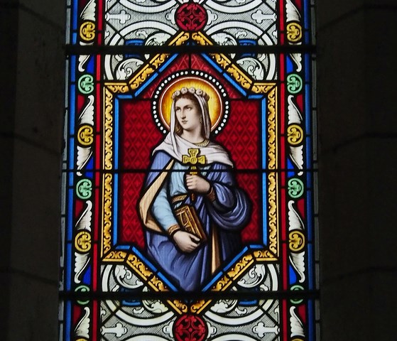 Vitrail de la Chapelle des Vierges - Marie © Dominique Merel